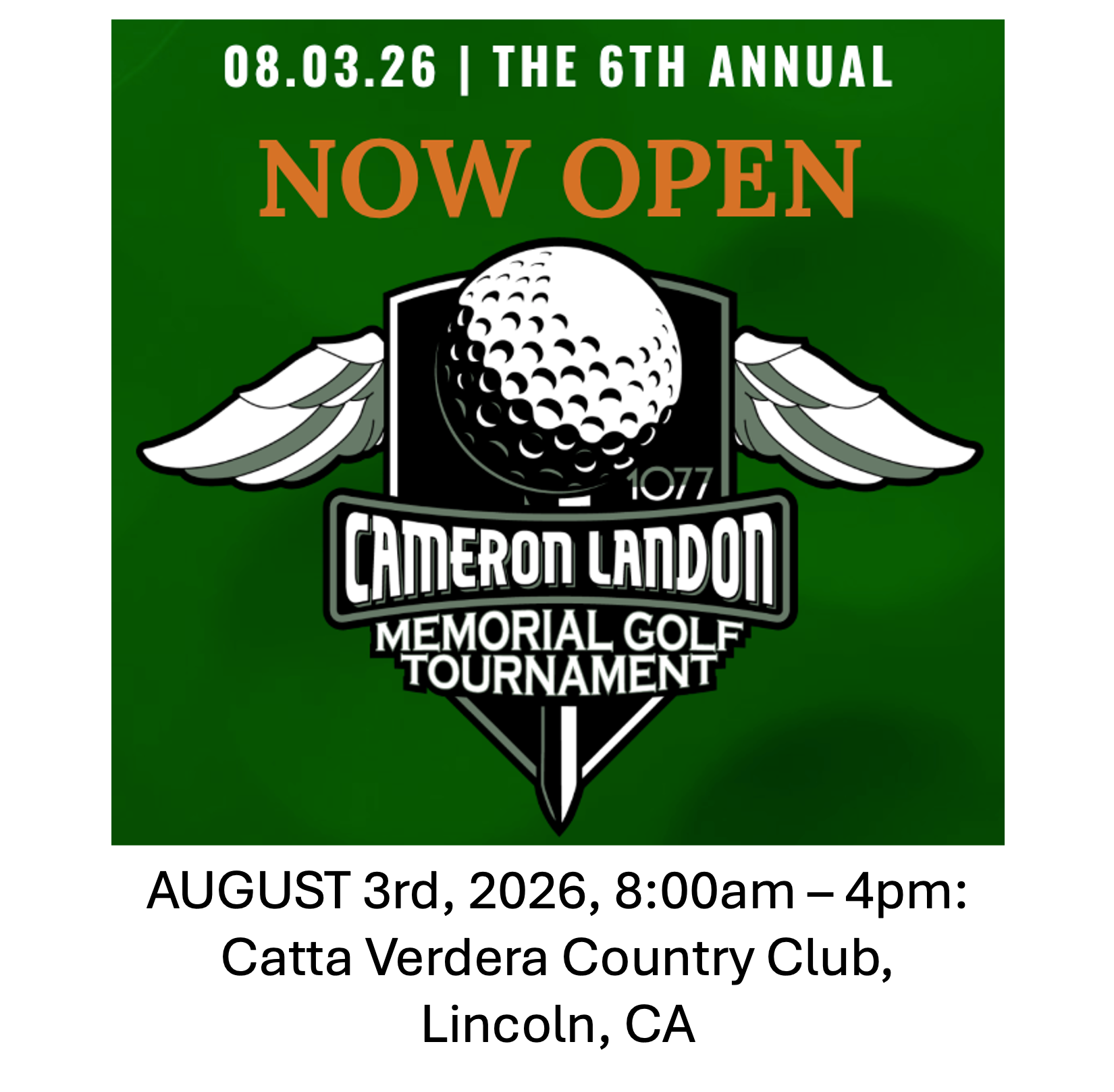 Cameron Memorial Golf Tournament 2026